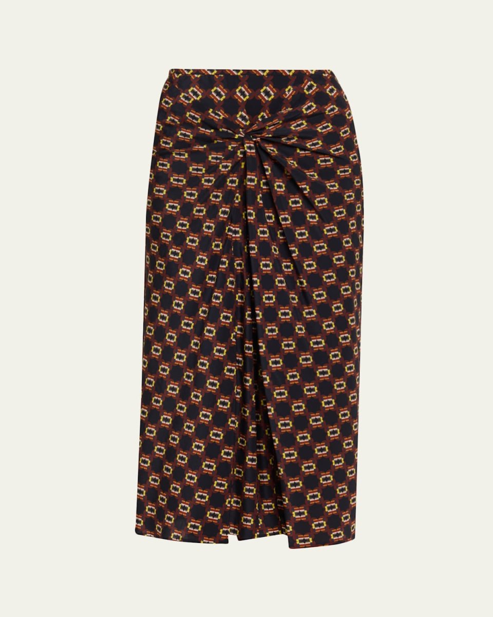 Smila Silk Midi Skirt
